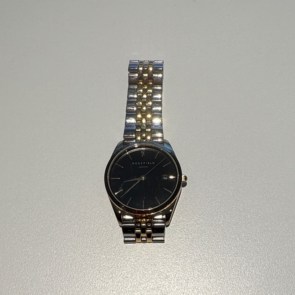 Women's Black and Gold Watch